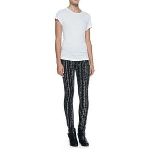 Rag & Bone Barcode Black And White Leggings